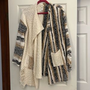 POL NWT chenille mixed design open cardigan